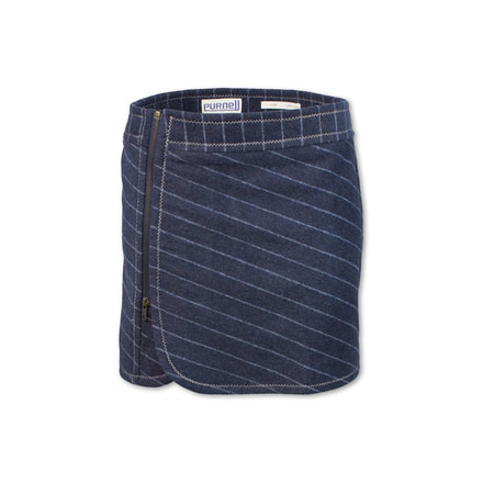 Purnell Striped Wool Zip Skirt - Womens, Navy, 6, 10213585-31-6