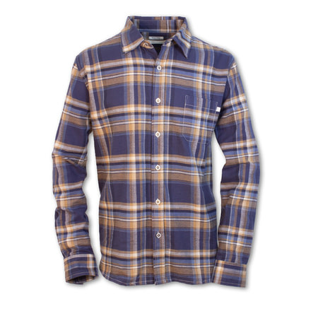 Purnell Twisted Yarn Flannel - Mens, Navy/Tan, S, 10104570-NAVY/TAN-S