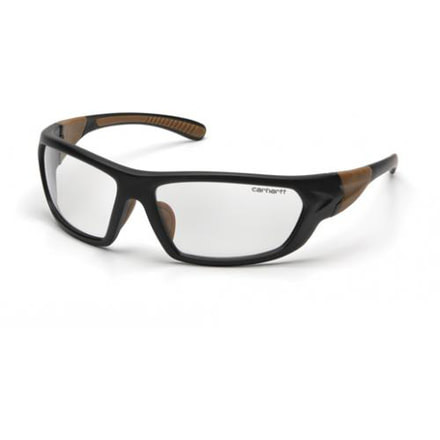 Pyramex Carbondale Safety Glasses, Clear Lens w/ Black/Tan Frame CHB210D