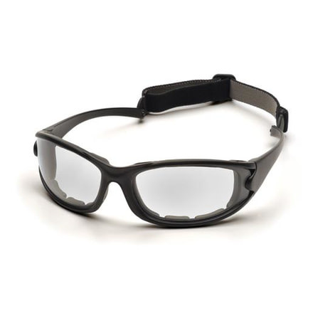 Pyramex PMXCEL Safety Glasses Matte Black Frame, Clear Anti-Fog Lens SB7310DT