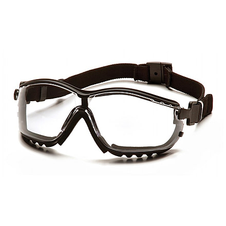 Pyramex V2G Safety Glasses w/Clear H2X Anti-Fog Lens, Black GB1810ST