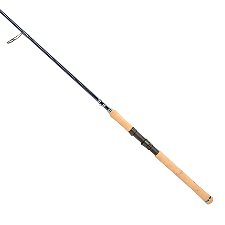 Quantum Myth Spinning Rod, 7ft, 1-PC, Medium-Heavy, Moderate-Fast Rod, HXS30 Graphite Blank, Seaguide Line Guides, Fuji DPS Reel Seat, Cork Handle, Gray/Blue, MTS701MH1220MF.R2