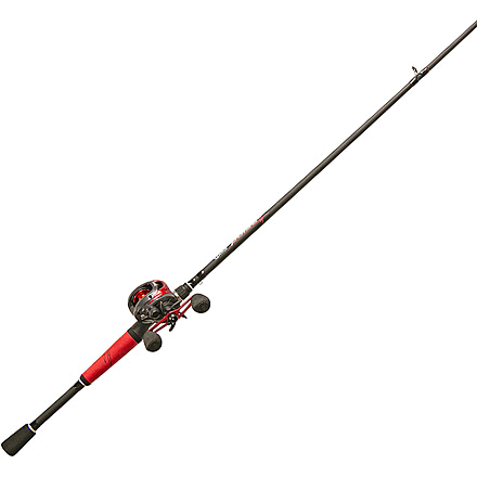 Quantum Pulse Baitcast Rod and Reel Combo, 6ft 6in, Medium Heavy, Fast, 1, 6.6-1, 4+1, Right Hand, Gray/Red, PL100661MHA.NS3