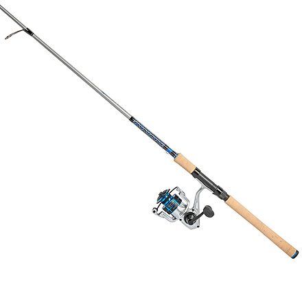 Quantum Strive Spinning Reel and Rod Combo, 7ft, 1-PC, Light, Fast Rod, Graphite Composite Blank, SZ 2500 Reel, 4+1 Bearings, 6.2-1 Ratio, Silver/Blue, SV2500701L612.P2