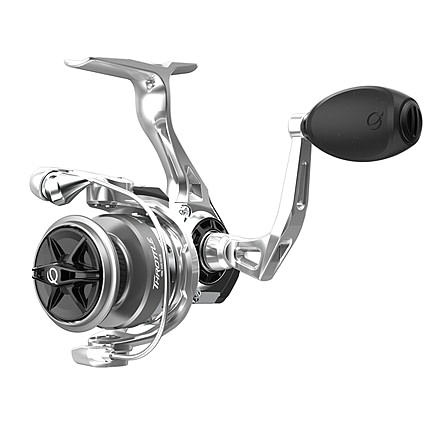 Quantum Throttle Spinning Reel, SZ 10 Reel, Stainless Steel Bail Wire, Dura-Lok Anti-Reverse Clutch, Oversized Non-Slip Handle Knob, 10 + 1 Ball Bearings, 5.2-1 Ratio, Silver, TH10C.BX3