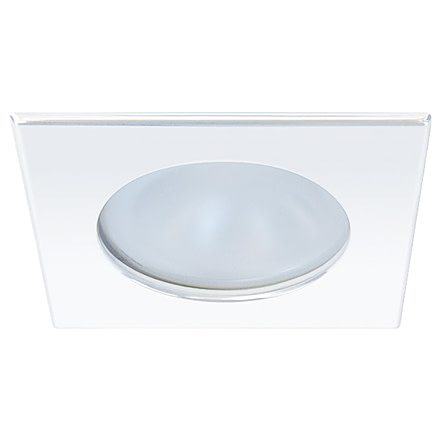 Quick Blake XP Downlight 4W LED Round Light w/ Square White Bezel, Screw Mounted, IP66, Warm White, FAMP3022B02CA00