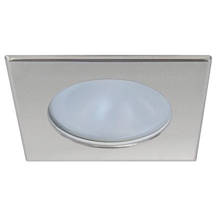 Quick Blake XP Downlight 6W LED Round Light w/ Square Satin Bezel, IP66, Screw Mounted, Warm White, FAMP3022S12CA00