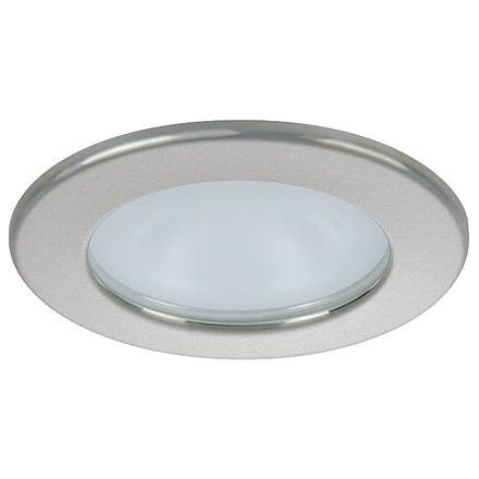 Quick Kai XP Downlight LED - 6W, IP66, Spring Mounted - Round Satin Bezel, Round Warm White Light 55708