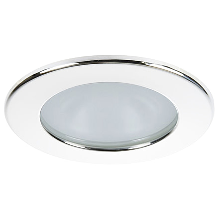 Quick Kai XP Downlight 6W LED Round Light w/ Round White Bezel, IP66, Spring Mounted, Warm White, FAMP2492B12CA00