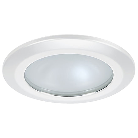Quick Kor XP Downlight LED - 6W, IP66, Screw Mounted - Round White Bezel, Round Warm White Light 55744