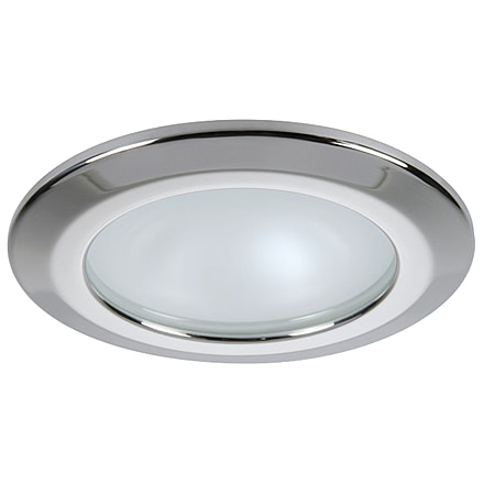 Quick Kor XP Downlight 6W LED Round Light w/ Round Stainless Bezel, IP66, Spring Mounted, Warm White, FAMP3252X12CA00