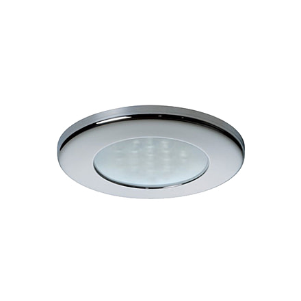 Quick Ted CT Downlight 2W LED Round Light w/Touch Switch / Round Stainless Bezel,  IP40, Spring Mounted, Warm White, FAMP3422X02CA00