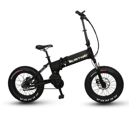 QuietKat 750W Electric Bike w/ Folding Frame, Black, One Size Fits Most, 18QKF750-IBB