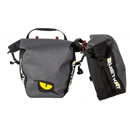 QuietKat Pannier Dry Bags Set for Bike, Black, One Size Fits Most, 18QKDSB