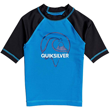 Quiksilver Bubble Dreams Short Sleeve UPF 50 Rashguard Tee - Boys, Blithe, 2, EQKWR03079-BMM0-2