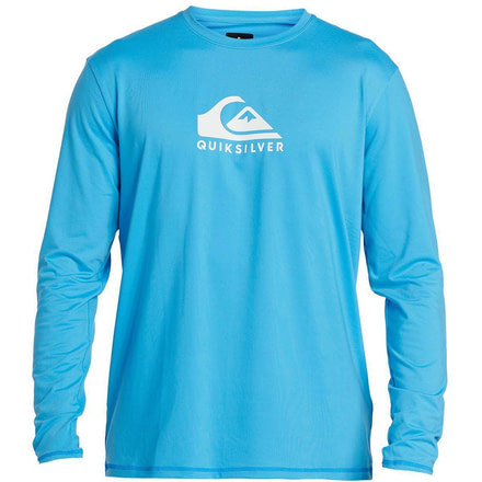Quiksilver Solid Streak Long Sleeve UPF 50 Surf Tee - Mens, Blithe, Medium, EQYWR03247-BMM0-M