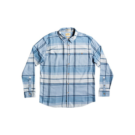 Quiksilver Unfilterd Stoke Flannel - Mens, Dusty Blue, Extra Large, EQMWT03266-BHD1-XL