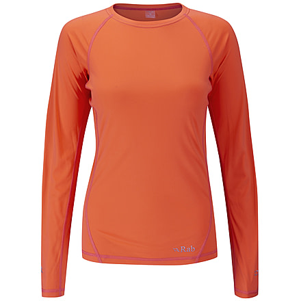 Aeon Long Sleeve Tee - Womens-Tangerine-Large