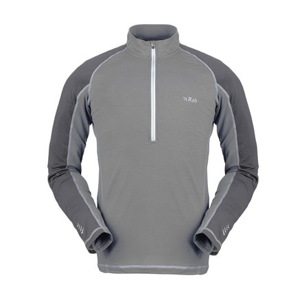 Rab Aeon Plus Zip Long Sleeve Tee - Men's-Beluga-Large