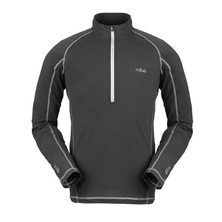 Rab Aeon Plus Zip Long Sleeve Tee - Men's-Beluga-Small