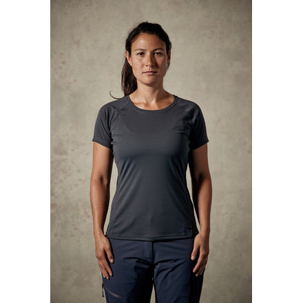 Rab Aerial SS Tee wmns, Beluga, UK12/ US M QBU-45-BE-12-DEMO