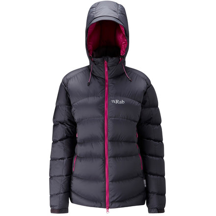Rab Ascent Jacket - Women's, Beluga/Peony, Extra Small, QDE-61-BE-08