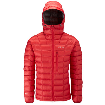 Rab Continuum Hoodie - Men's-Red/Zinc-Large