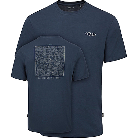 Rab Crimp Elevation Tee - Mens, Tempest Blue, Small, QBL-68-TMB-SML