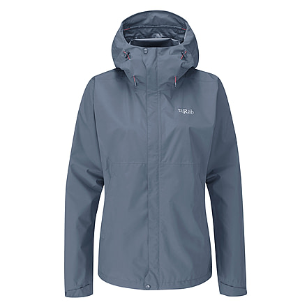 Rab Downpour Eco Jacket - Womens, Bering Sea, Small, QWG-83-BES-10