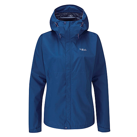 Rab Downpour Eco Jacket - Womens, Patriot Blue, 10, QWG-83-PTB-10