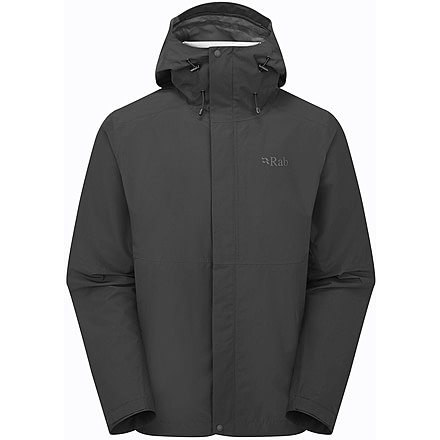 Rab Downpour Jacket - Mens, Black, Large, QWI-06-BLK-LRG