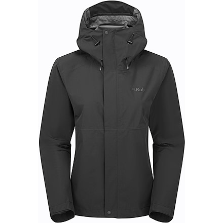 Rab Downpour Jacket - Womens, Black, 10/Small, QWI-07-BLK-10