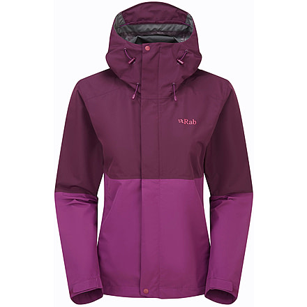 Rab Downpour Jacket - Womens, Mulberry, 14/Large, QWI-07-MUP-14