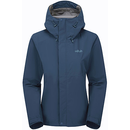 Rab Downpour Jacket - Womens, Tempest Blue, 14/Large, QWI-07-TMB-14