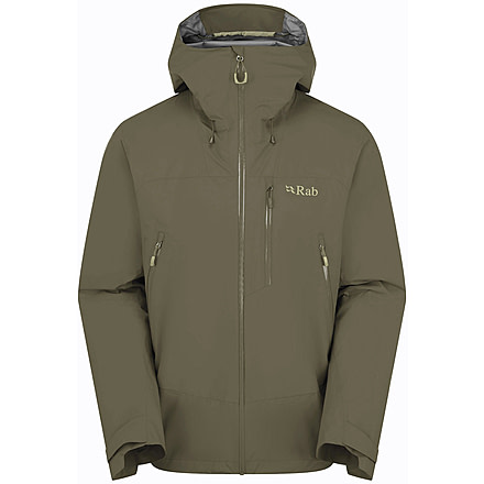Rab Downpour Mountain Jacket - Mens, Army, Medium, QWI-11-ARM-MED