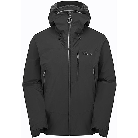 Rab Downpour Mountain Jacket - Mens, Black, Extra Large, QWI-11-BLK-XLG