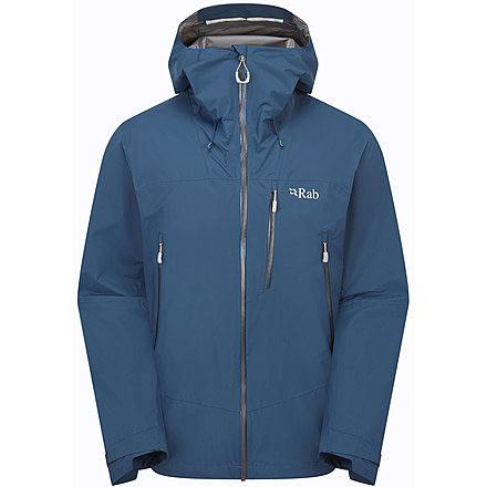 Rab Downpour Mountain Jacket - Mens, Tempest Blue, Medium, QWI-11-TMB-MED