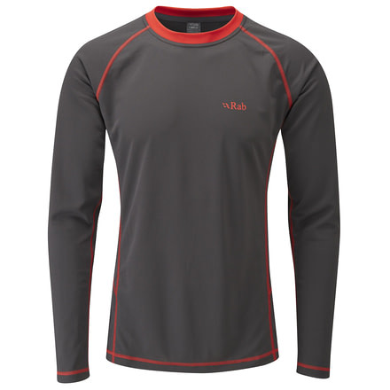 DEMO, Rab Mens DryFlo Long Sleeve Top 120, Anthracite, Large, GBT-05-AT-L-DEMO