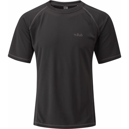 DEMO, Rab Mens DryFlo Short Sleeve Top 120, Anthracite, Large, GBT-07-AT-L-DEMO