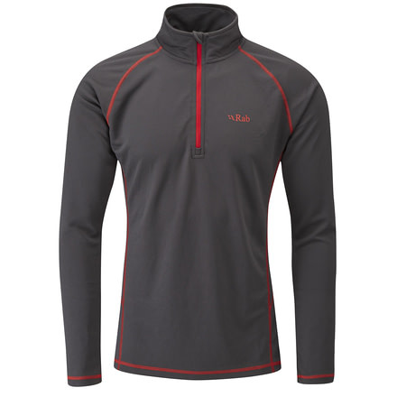 Rab Dryflo 150 Long Sleeve Zip Top - Men's-Anthracite-Large