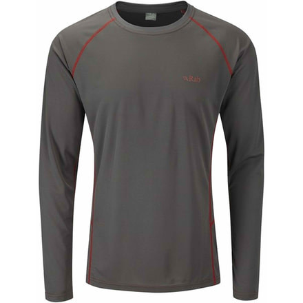 Rab DryFlo 80 Long Sleeve Tee - Men's-Graphene-Large