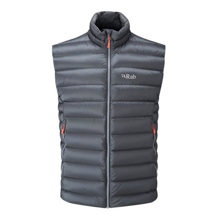 Rab Electron Vest - Men's, Graphene/ Zinc, Small, QDN-58-GP-S