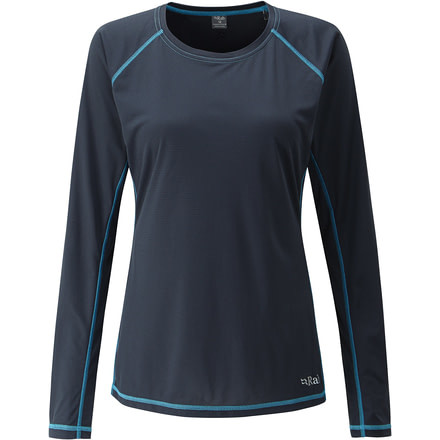 Rab Interval Long Sleeve Tee - Women's-Ebony-Medium