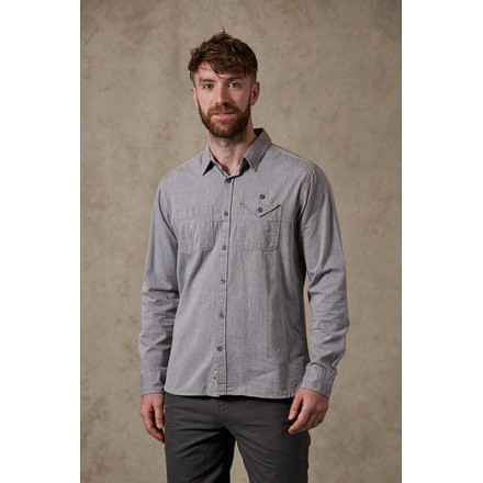 Rab Maker Long Sleeve Shirt - Mens, Grey Chambray, Large, QCA-80-GC-L