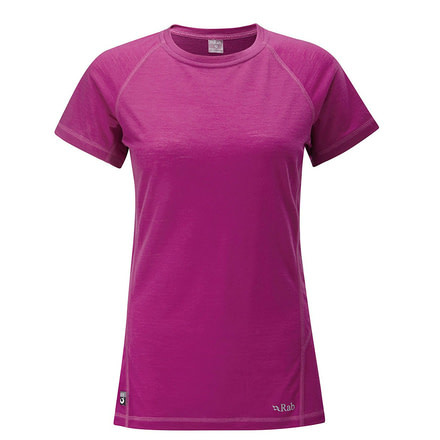 Rab MeCo 120 Short Sleeve Tee - Women's-Dragonfruit-X-Small