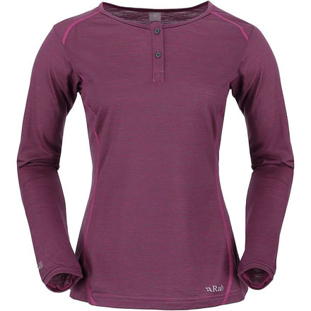 Rab MeCo 140 Long Sleeve Tee - Women's-Petal/Smoke-12