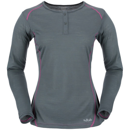 Rab MeCo 140 Long Sleeve Tee - Women's-Smoke-12
