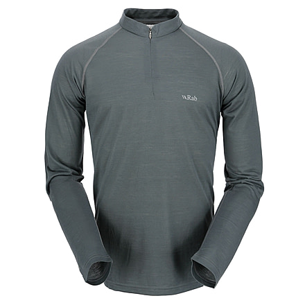 Rab MeCo 140 Long Sleeve Zip Tee - Men's-Smoke-Large