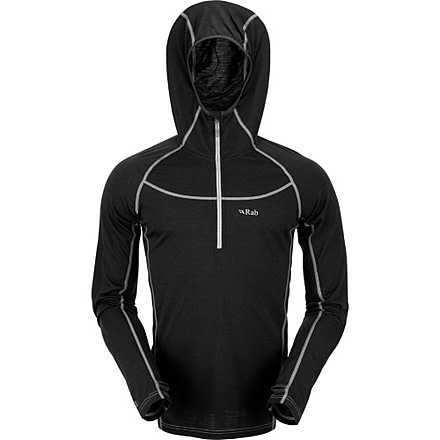 Rab MeCo 165 Hoodie - Men's-Black-Small