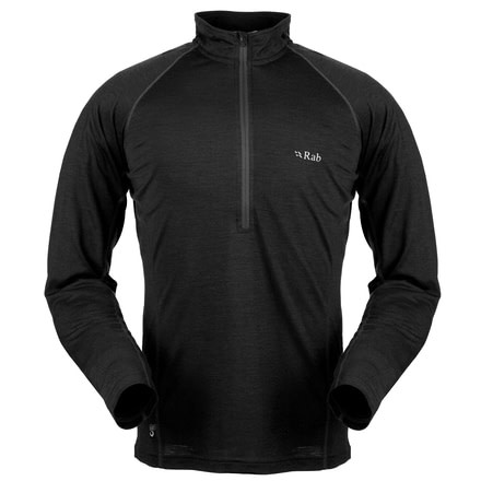 Rab MeCo 165 Long Sleeve Zip Tee - Men's-Black-Large